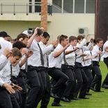 Students perform the haka