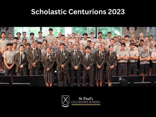 Scholastic Centurions 2023 acknowledged