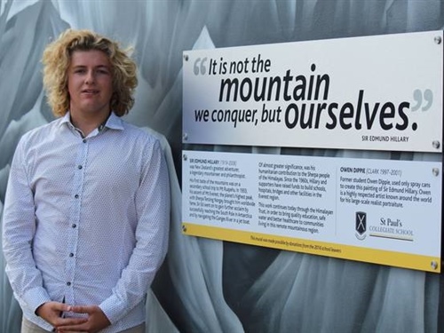 Sir Edmund Hillary mural a gift from students