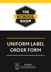Uniform label order form
