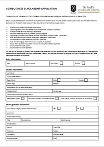 Donny Trust Agribusiness Scholarship