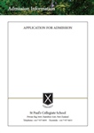 Application for admission