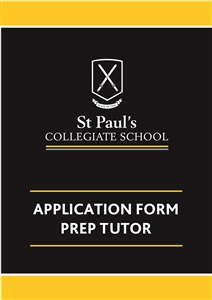 Application form - prep tutor