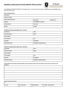 General Excellence Scholarship