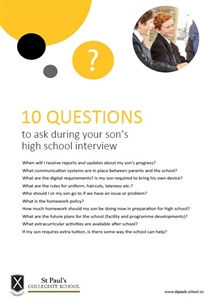 Your son's high school interview